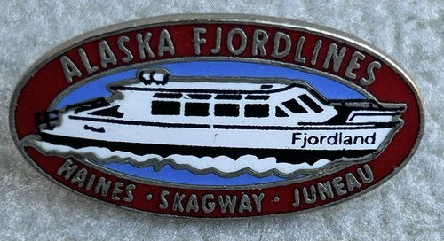 Alaska fjordlines lapel pin - alaska,